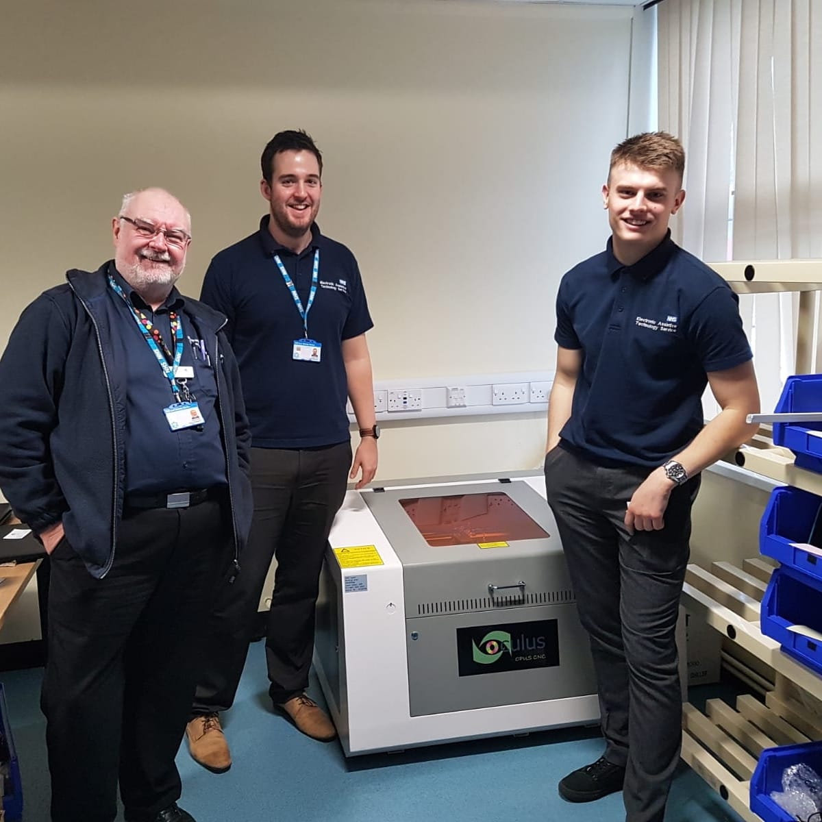 Medical Visors cut out of laser safe polyurethane are currently being manufactured for the NHS with the Oculus 6040 laser cutter.