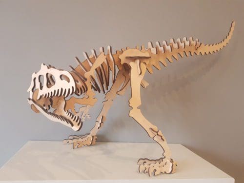 T-Rex 3D Wooden Model