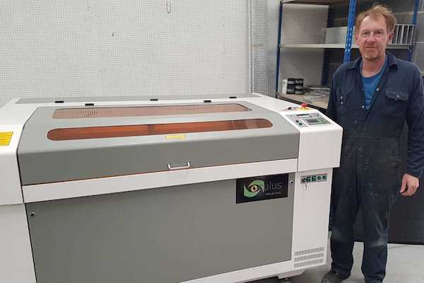 Engineering Thermark spray allows you to engrave easily onto metals and then this will leave a black engrave on to the material.