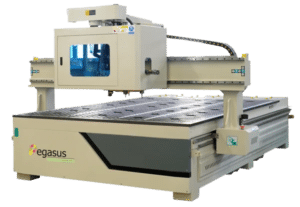 Pegasus ATC Routers Heavy-duty precision CNC routing machines with 12 piece automatic tool change carousel system.