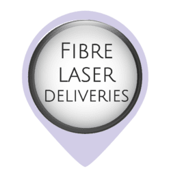 Fibre Laser Delivery The full range of Oculus Fibre and Oculus Metal/Non-Metal laser cutting machines are delivered by a curtainsider. Therefore, a forklift will need to be onsite to offload the laser. We are able to organise a hiab delivery when a forklift is unavailable, but this will incur an additional cost. The cost will vary on location.