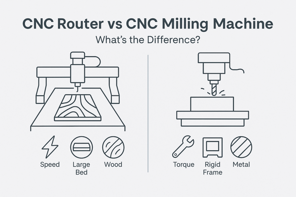 CNC Router vs CNC Milling Machine